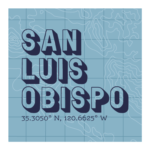 San Luis Obispo map sticker